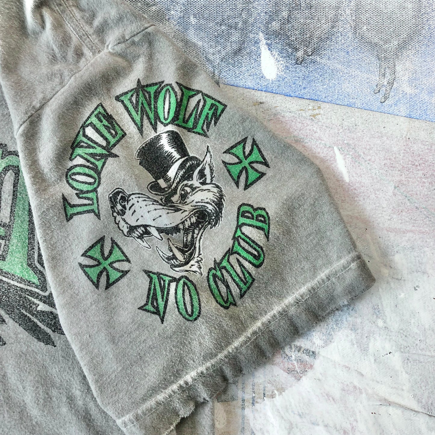 Vintage Y2K Affliction Indian Larry American Customs Motorcycle T Shirt L
