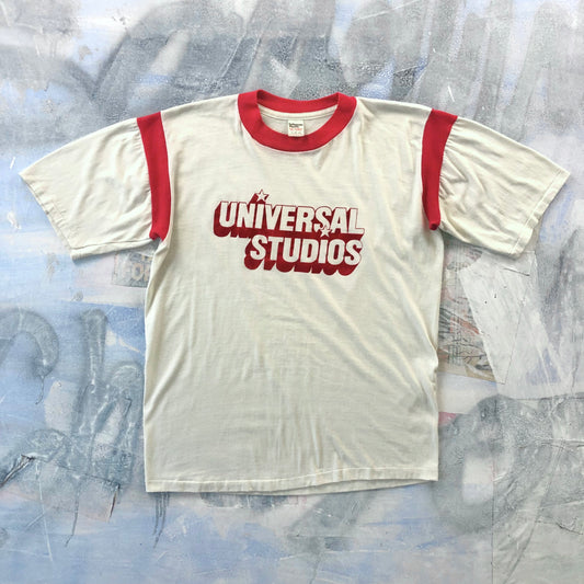 Vintage USA 70s Universal Studios Single Stitch Ringer T Shirt XL