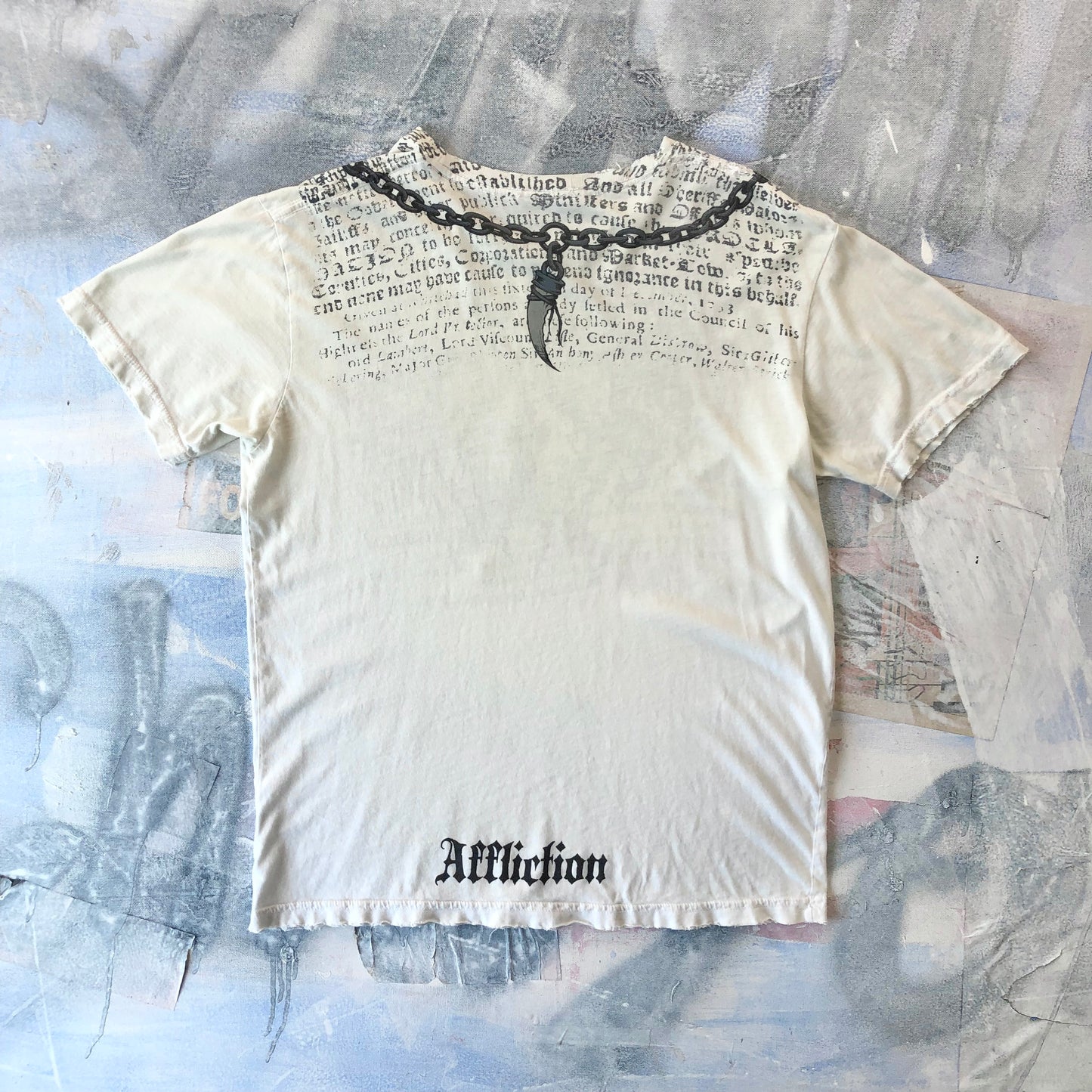 Vintage Affliction Skull Cross T Shirt M