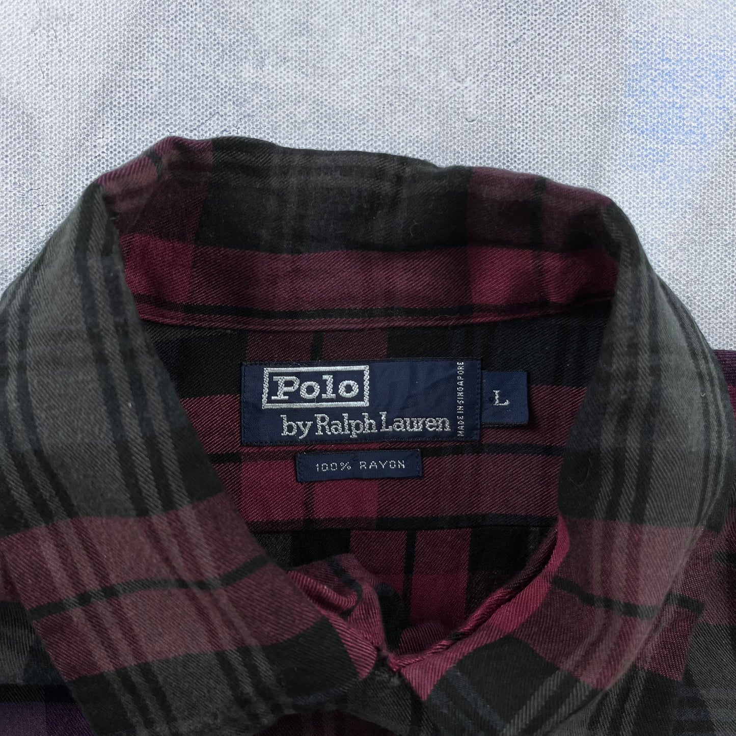 Vintage Polo Ralph Lauren Heavyweight Plaid Flannel Button Shirt L