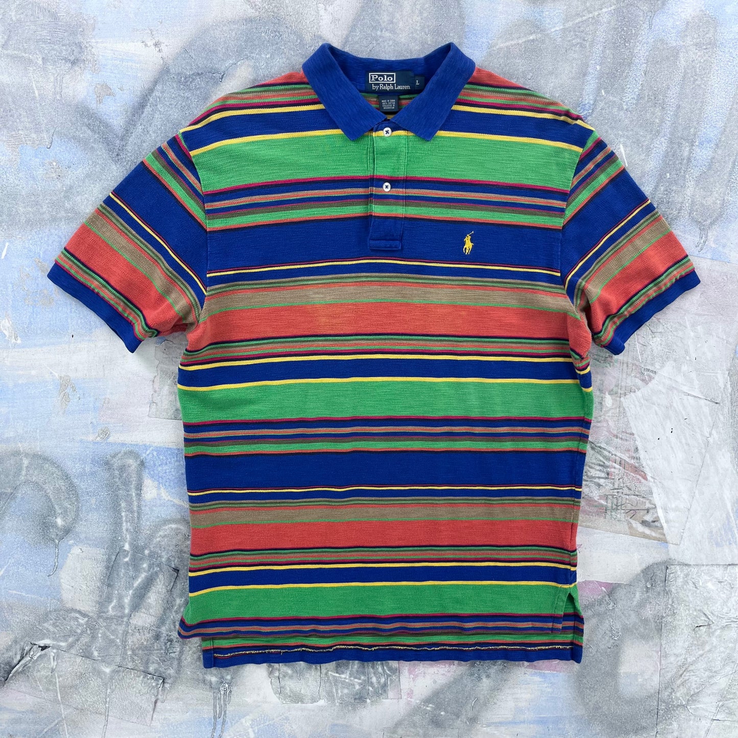 Vintage Polo Ralph Lauren Striped Polo Shirt L