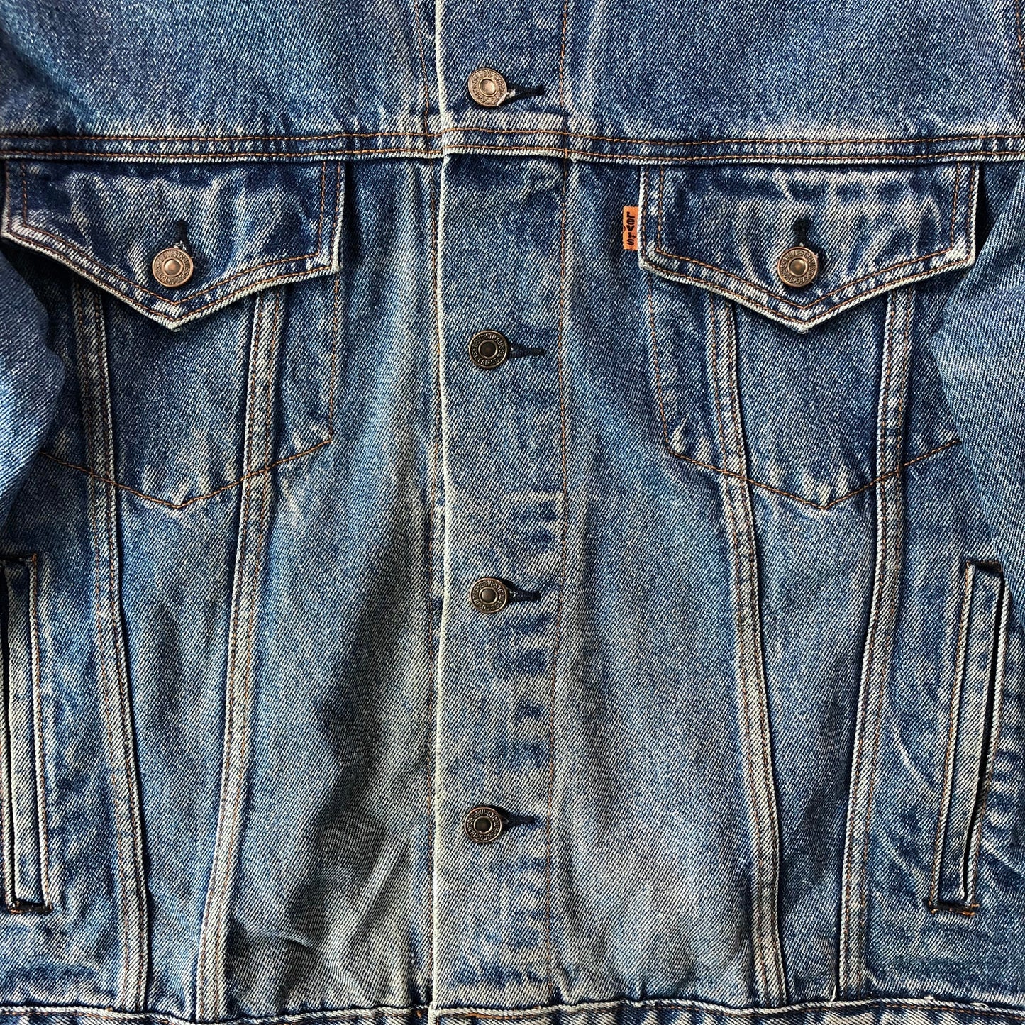 Vintage Levis Orange Tab Denim Button Jacket L