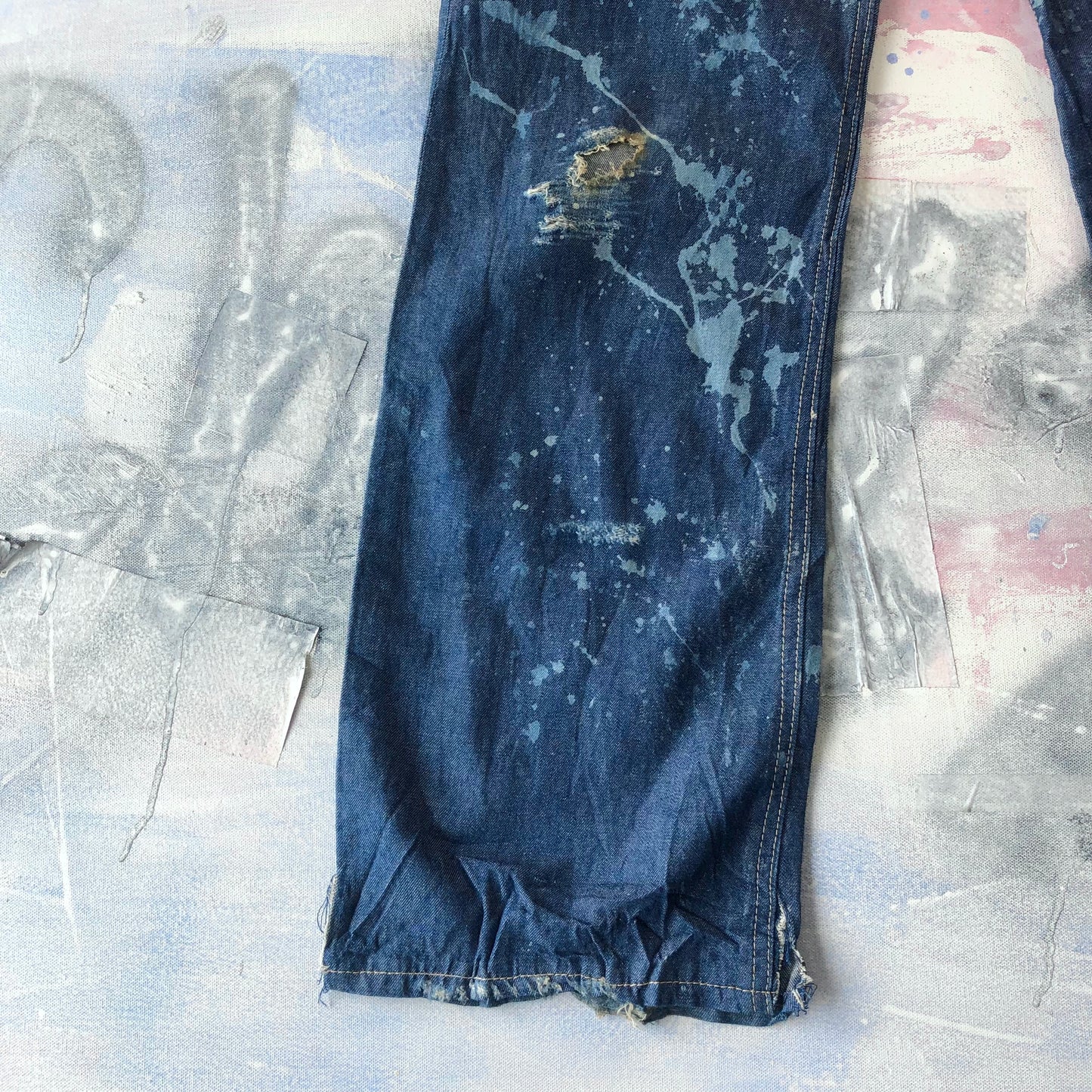 Vintage Harley Davidson Distressed Jean W36