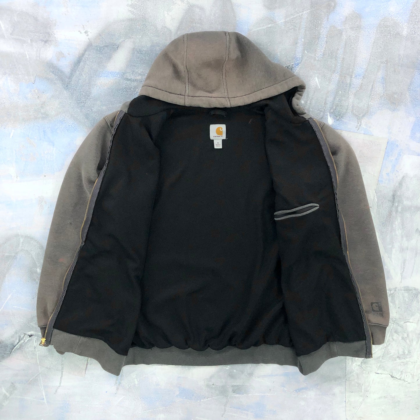 Carhartt Thermal Lined Rain Defender Full Zip Hoodie Sweatshirt M