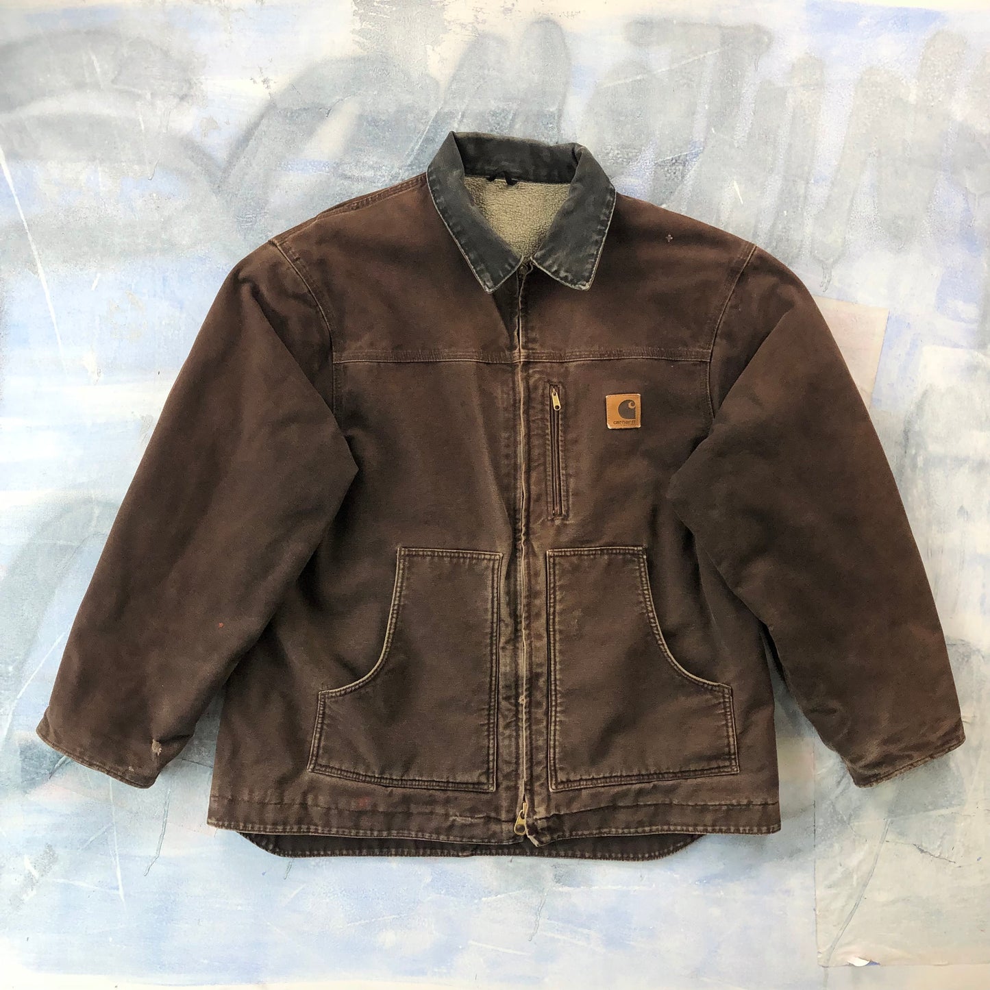 Vintage Carhartt C61 Sherpa Lined Workwear Zip Jacket XL