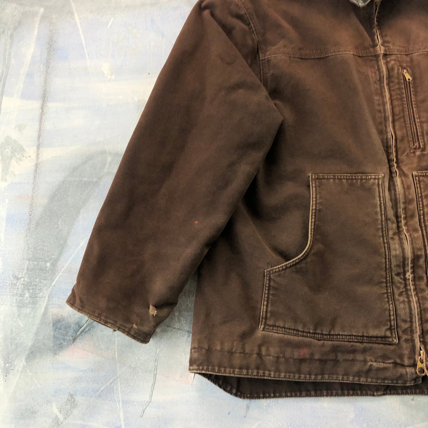 Vintage Carhartt C61 Sherpa Lined Workwear Zip Jacket XL