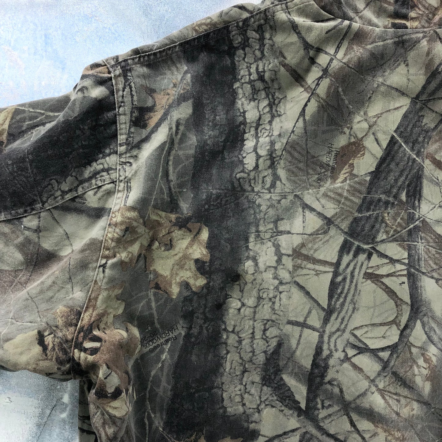 Vintage Real Tree Quilted Lined Hooded Zip Jacket XXL