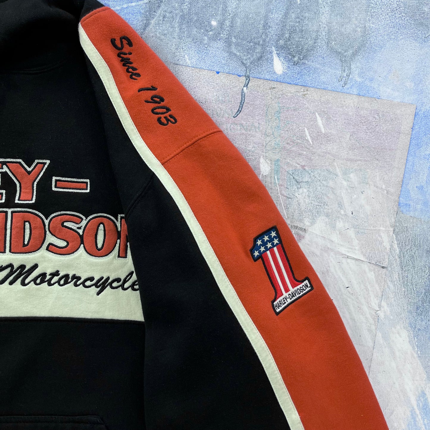Harley Davidson Motorcycles Embroided Hoodie Sweatshirt XXL
