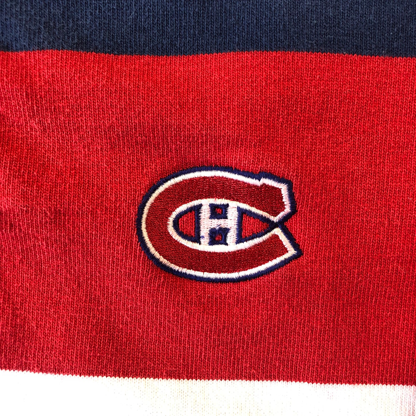 Vintage 90s NHL Montreal Canadians Barbarian Rugby Wear Long Sleeve Polo XXL