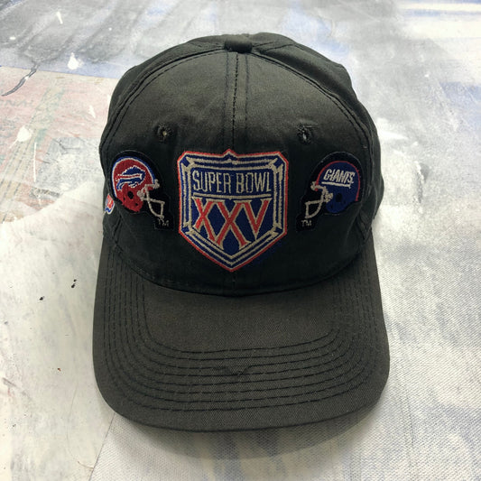 Vintage 90s Superbowl XXV Buffalo Bills Vs New York Giants Snapback Hat