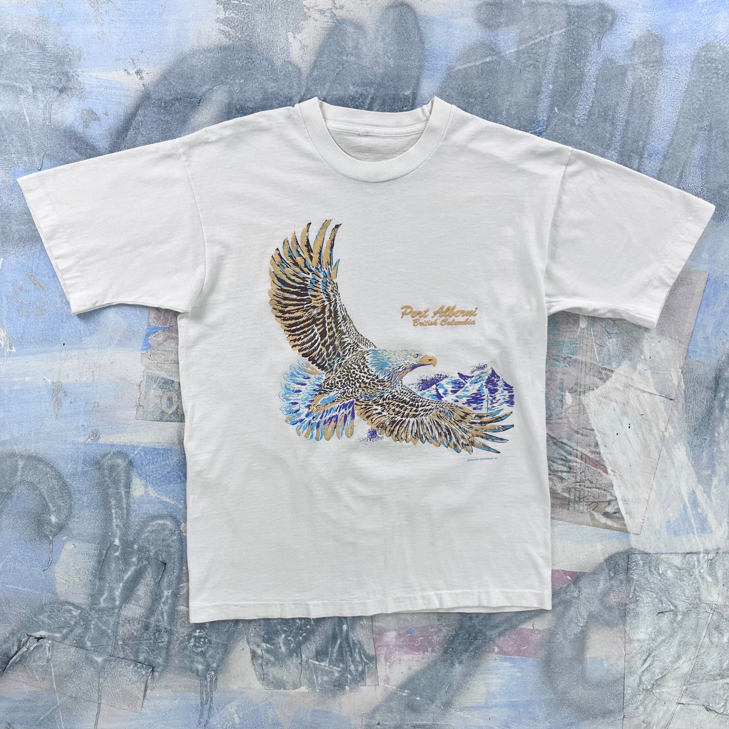 Vintage Flying Eagle Port Alberni British Columbia Single Stitch T Shirt L