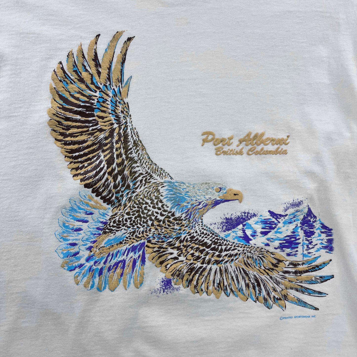 Vintage Flying Eagle Port Alberni British Columbia Single Stitch T Shirt L