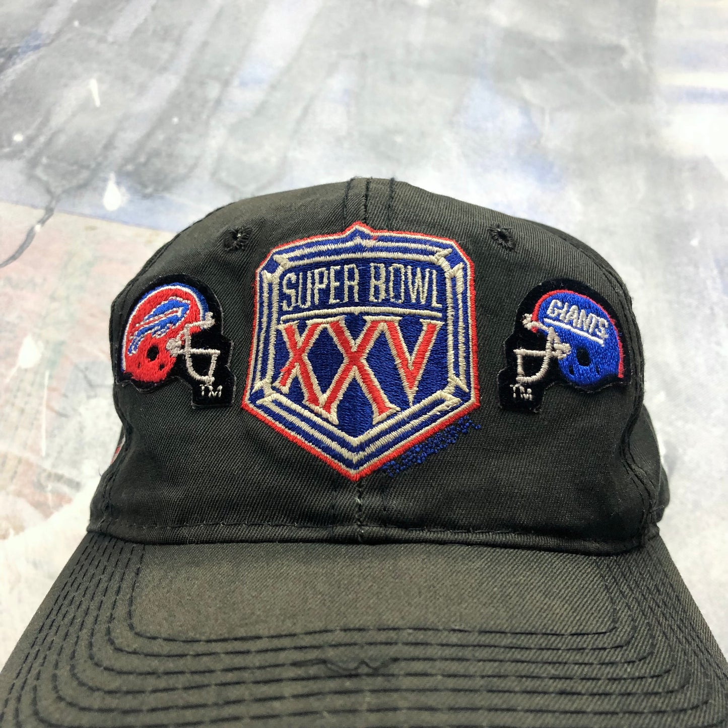 Vintage 90s Superbowl XXV Buffalo Bills Vs New York Giants Snapback Hat