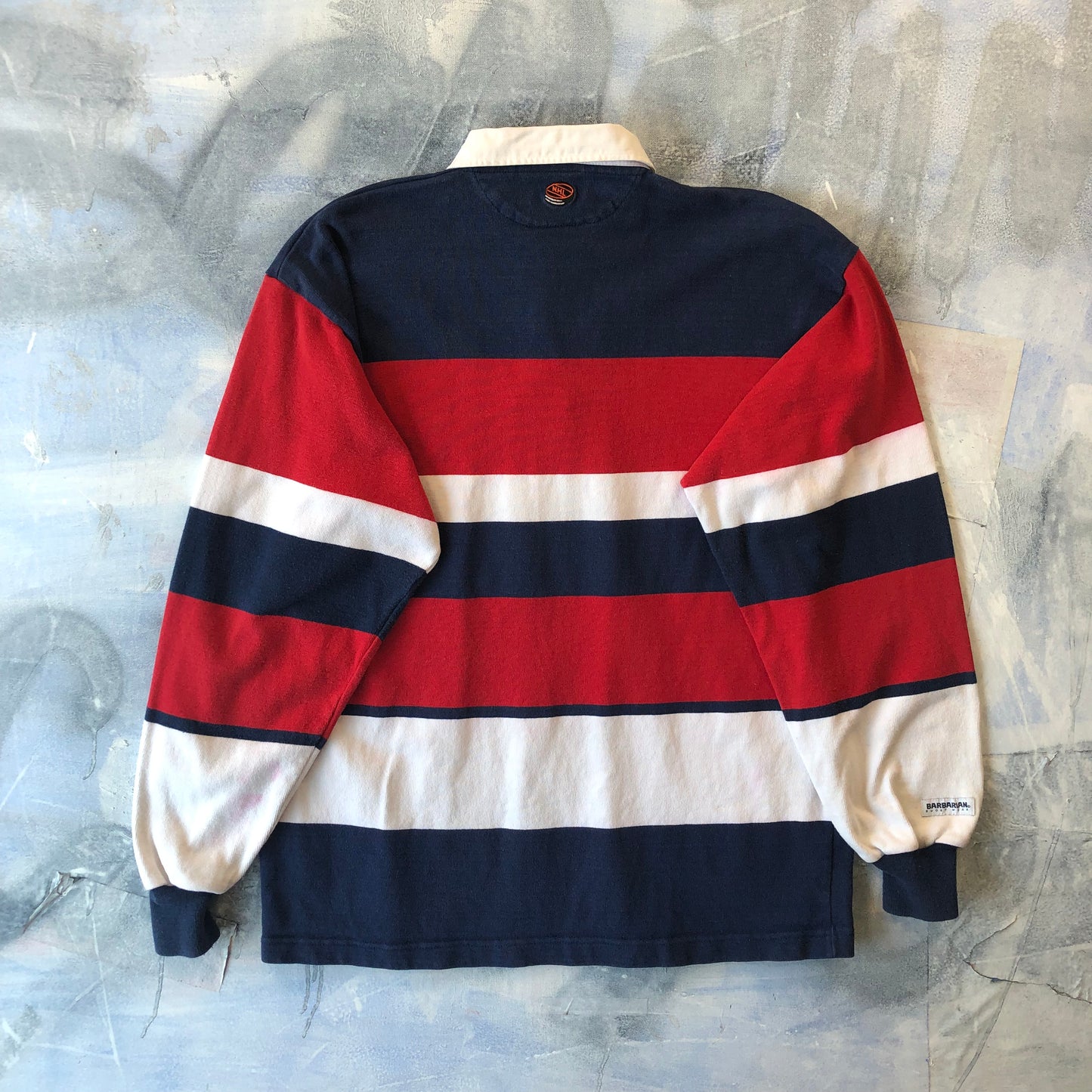 Vintage 90s NHL Montreal Canadians Barbarian Rugby Wear Long Sleeve Polo XXL