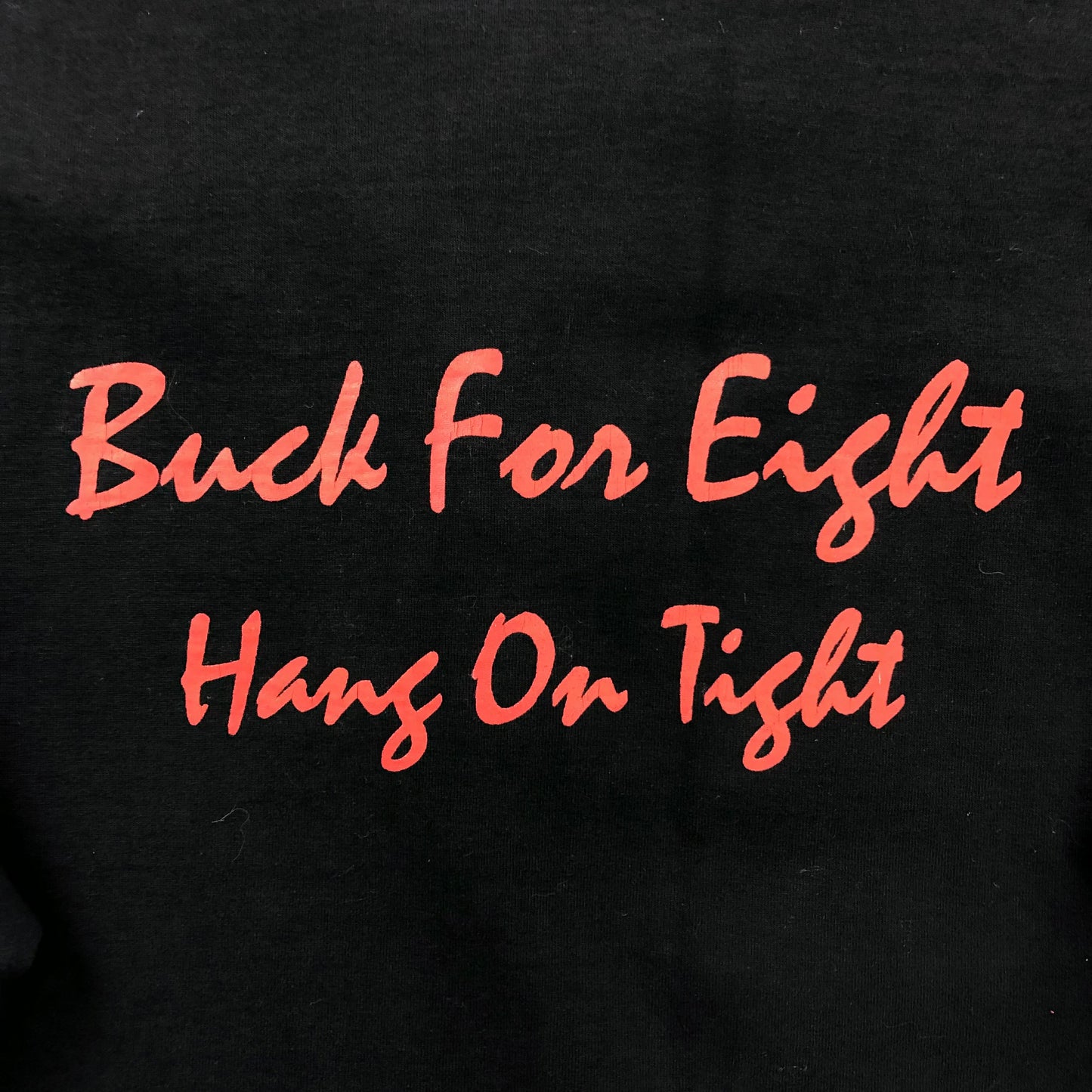 Vintage 90s Buck For Eight Hang On Tight Bull Rider Heavyweight Long Sleeve Shirt XL