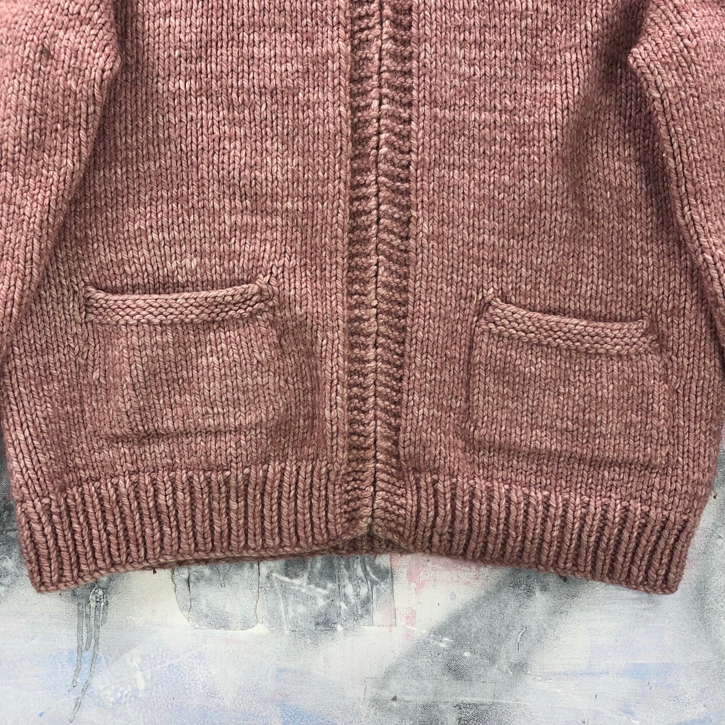 Vintage Wool Cardigan Zip Sweater L