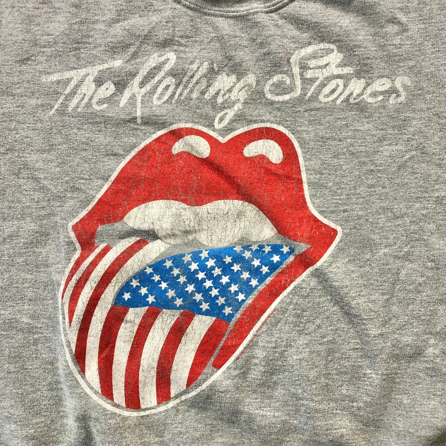 The Rolling Stones Distressed Style Crewneck Sweatshirt S