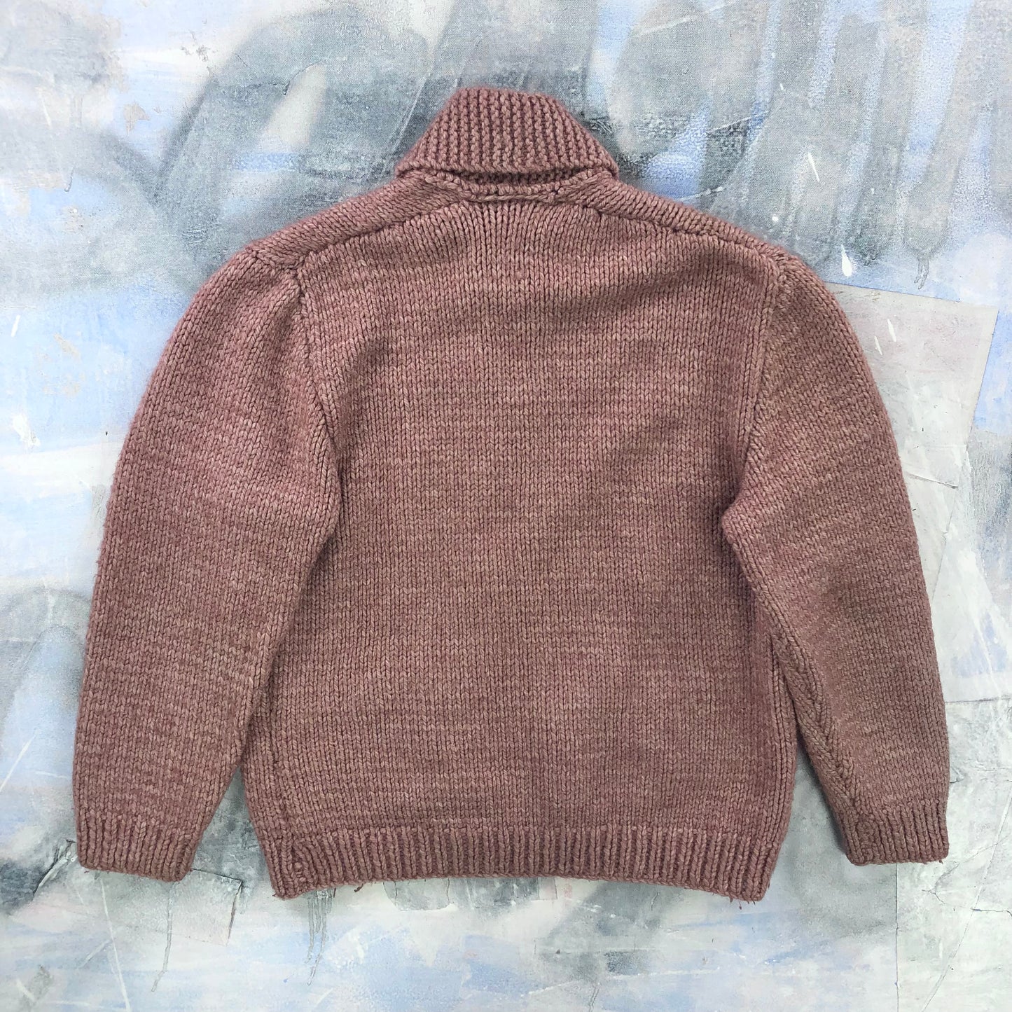 Vintage Wool Cardigan Zip Sweater L
