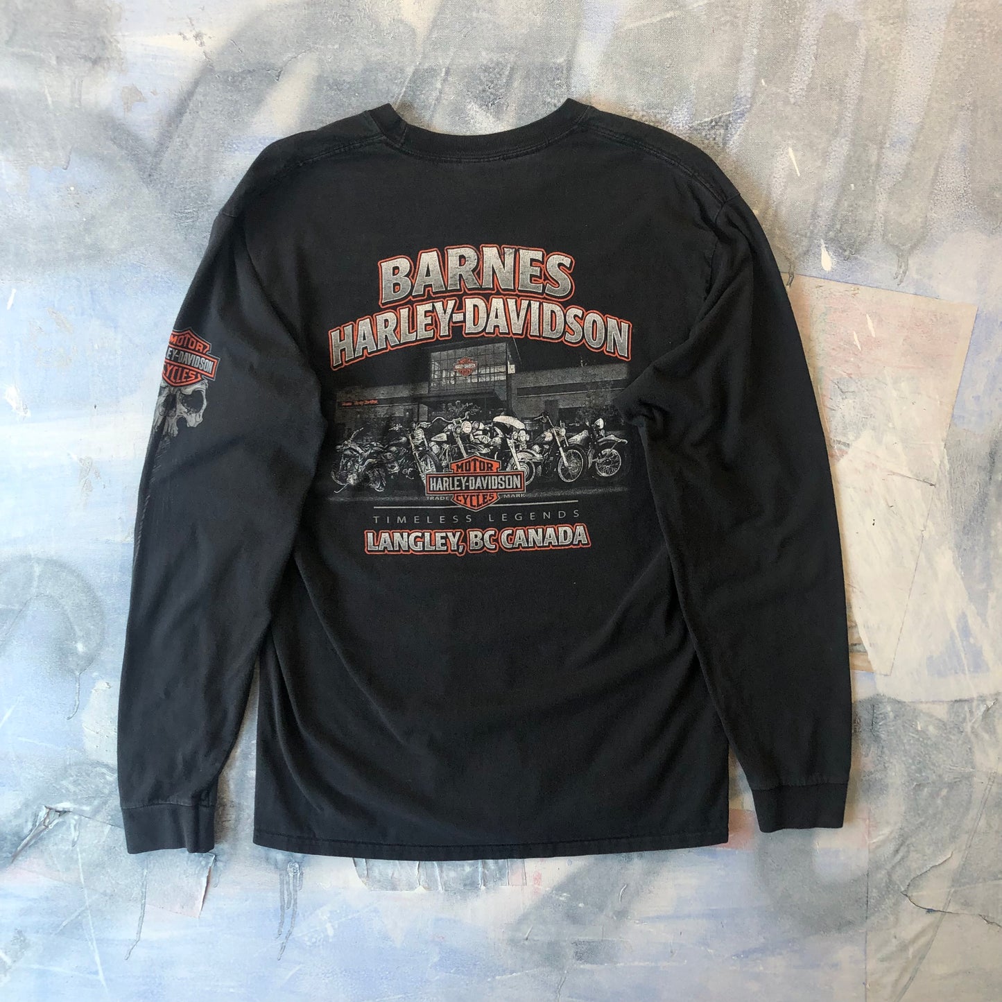 Harley Davidson Motorcycles Barnes Langley BC Canada T Shirt L