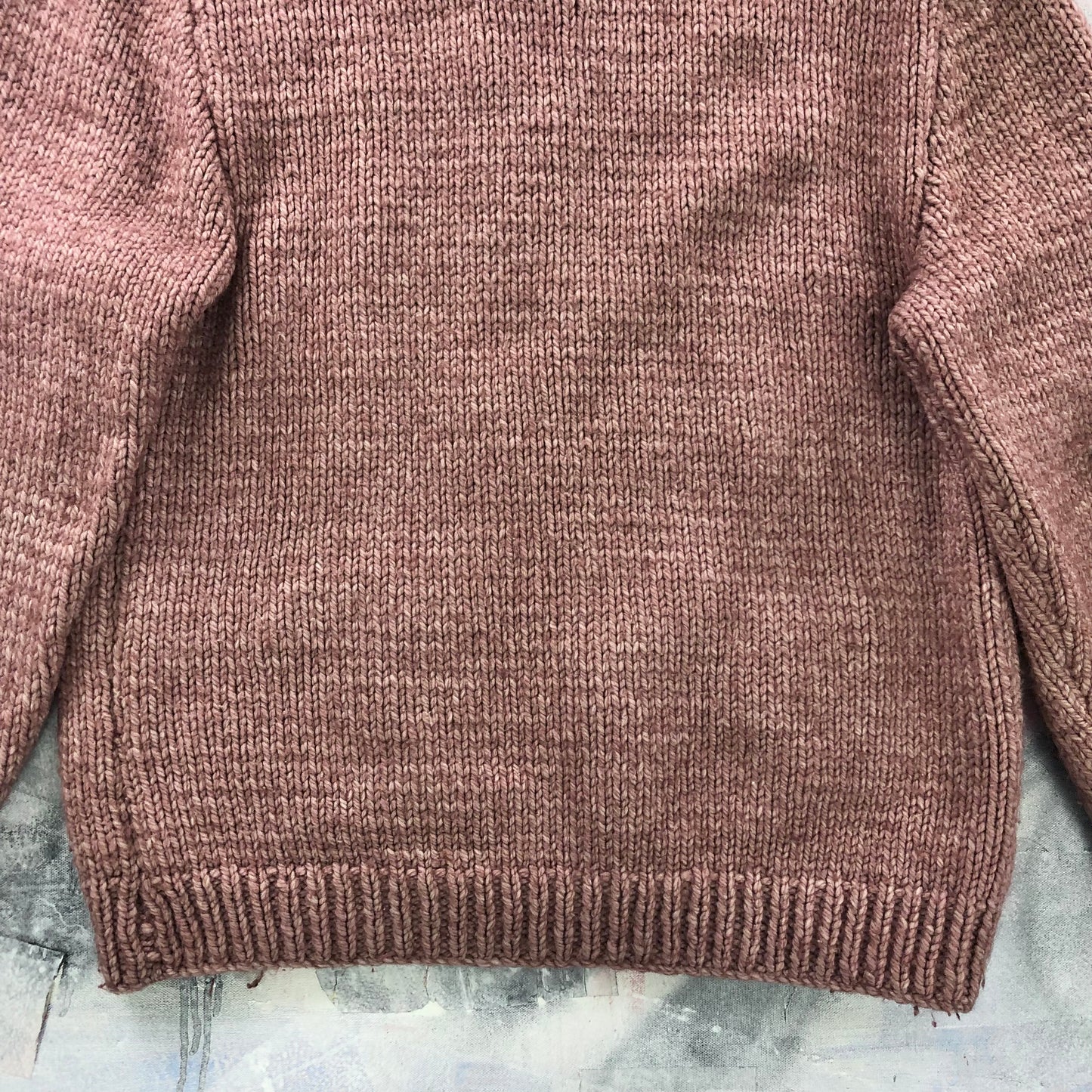 Vintage Wool Cardigan Zip Sweater L