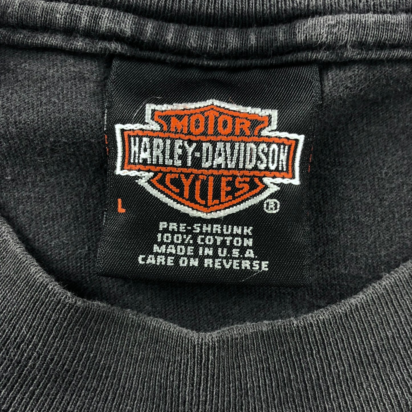 Vintage 90s USA Harley Davidson Motorcycles Santa Barbara California Custom Cut Off T Shirt L