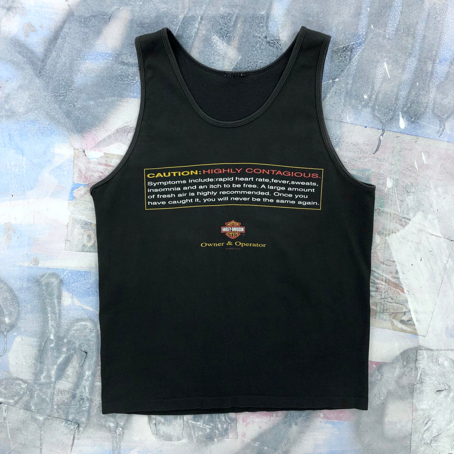 Vintage 90s Harley Davidson Motorcycles Owner & Operator Chief Medicine Hat Alberta Single Stitch Tank Top L