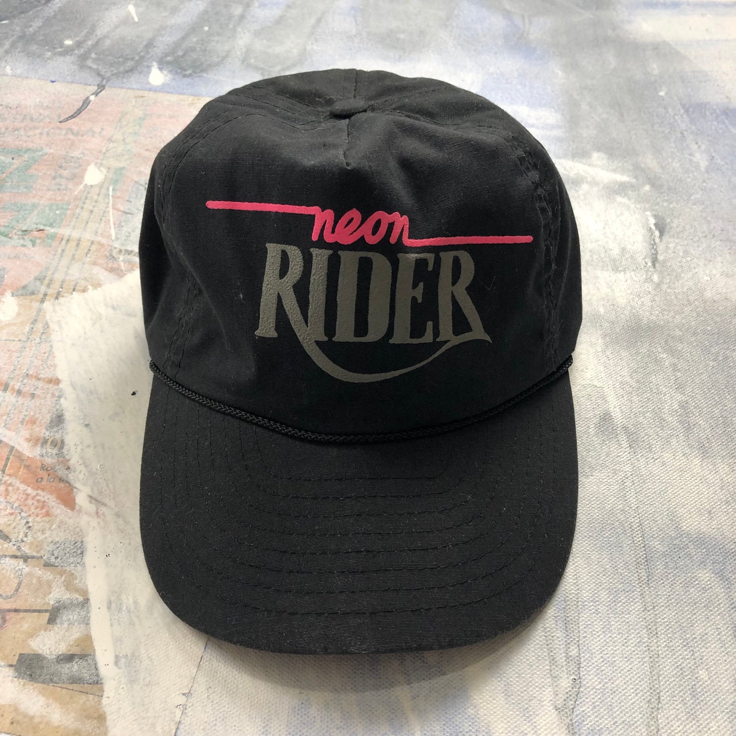 Vintage 90s Neon Rider TV Series Snapback Hat