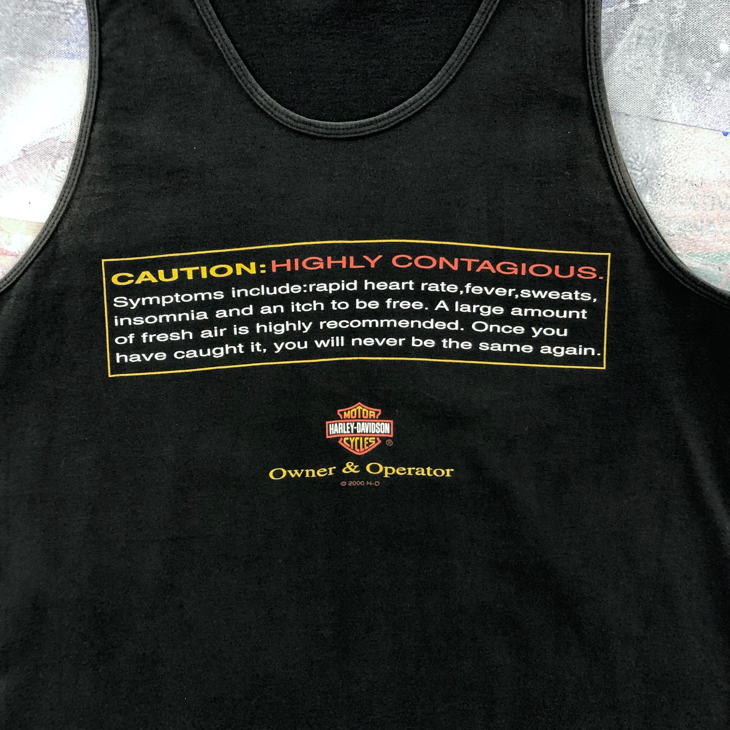 Vintage 90s Harley Davidson Motorcycles Owner & Operator Chief Medicine Hat Alberta Single Stitch Tank Top L