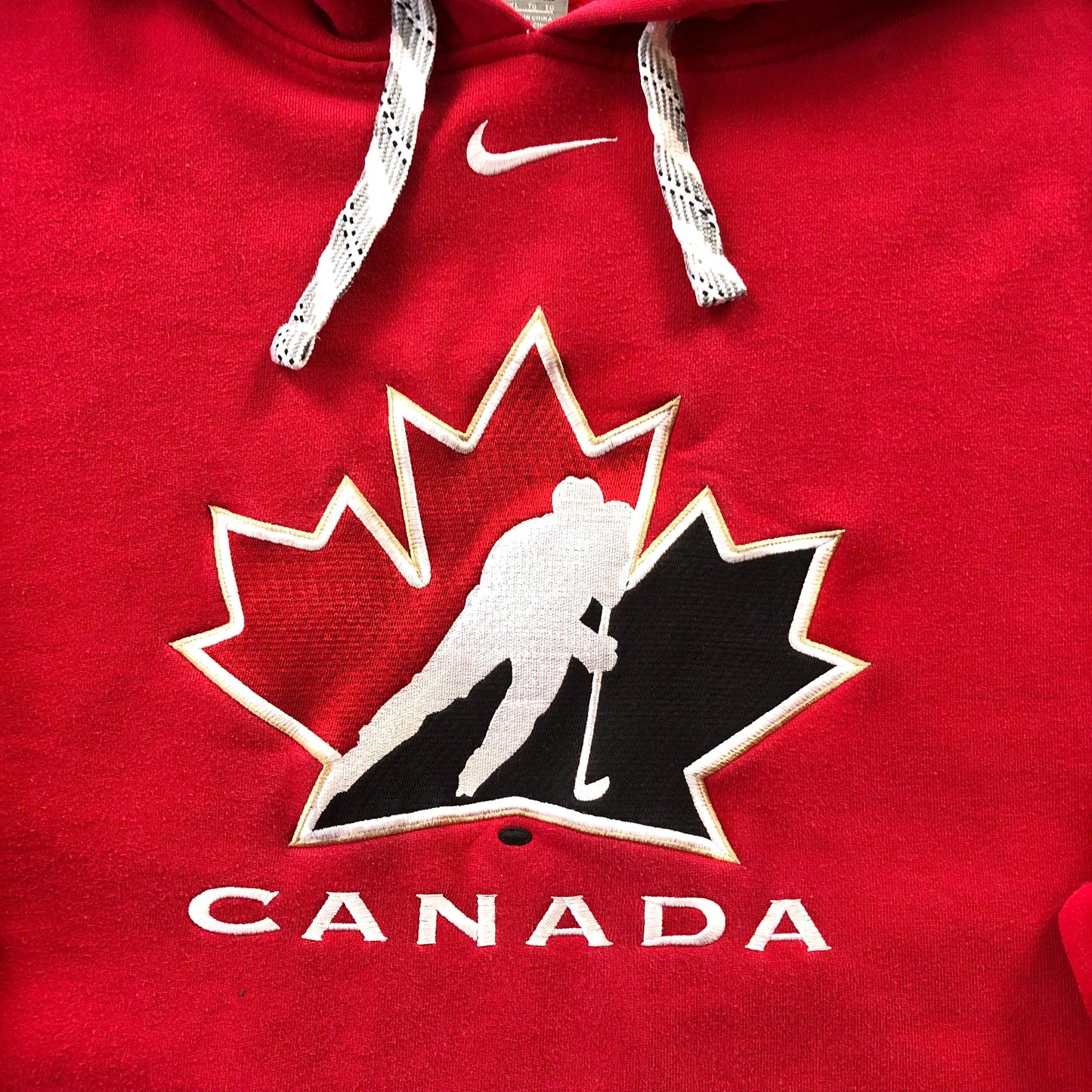 Vintage Team Canada Hockey Nike Team Embroided Pullover Hoodie Sweatshirt XL