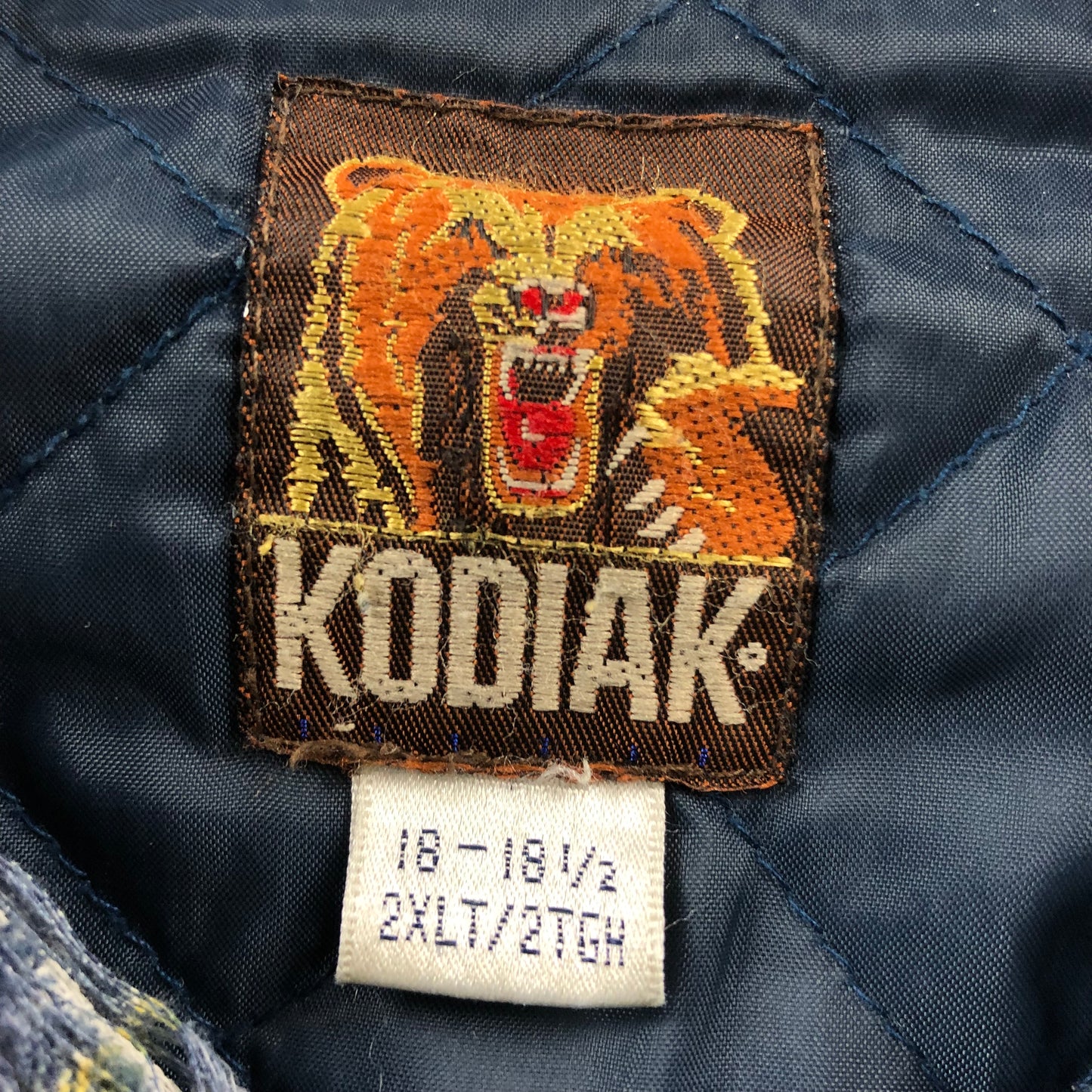 Kodiak Distressed Quilted Lined Button Flannel XXL