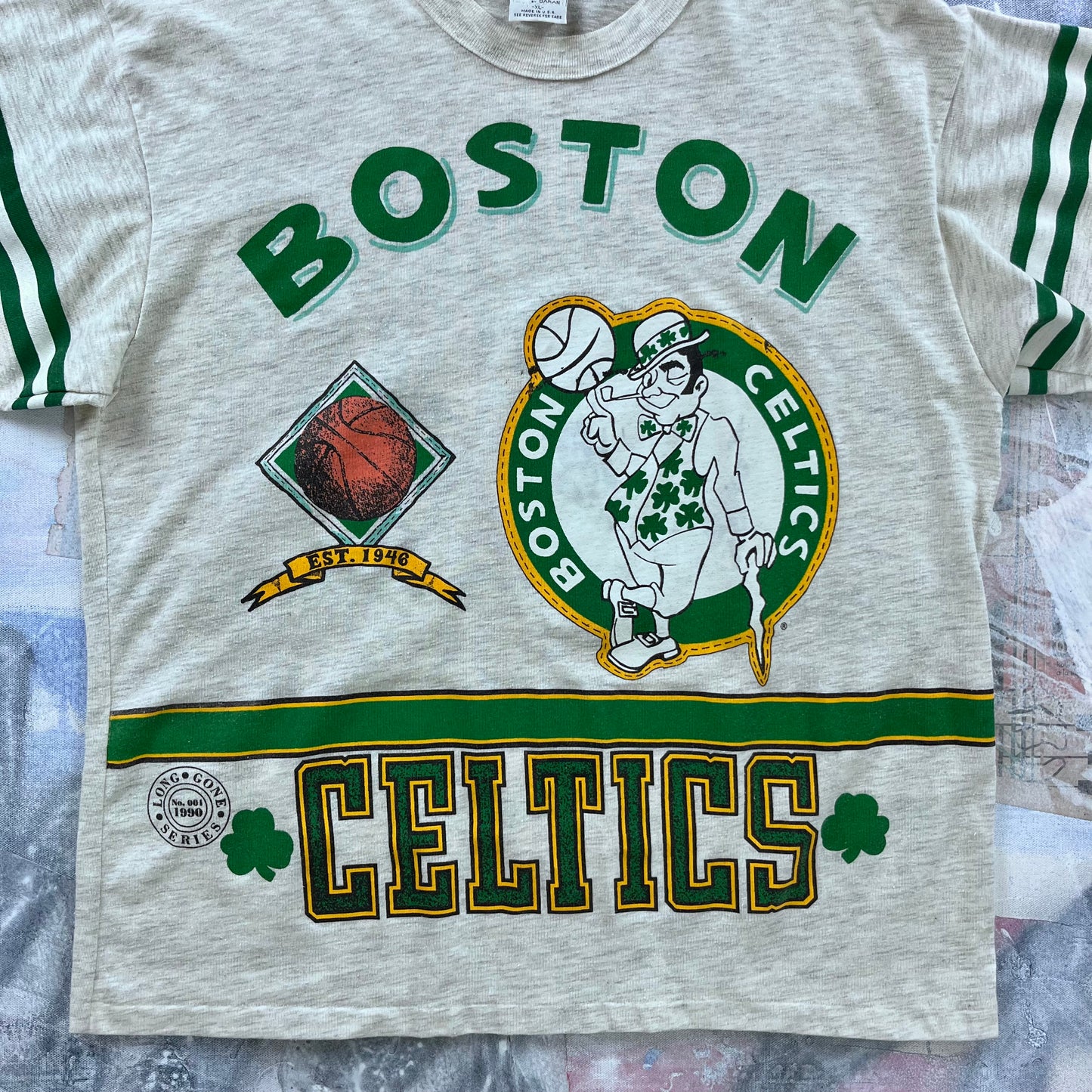 Vintage 90s USA NBA Boston Celtics Champions AOP T Shirt  XL