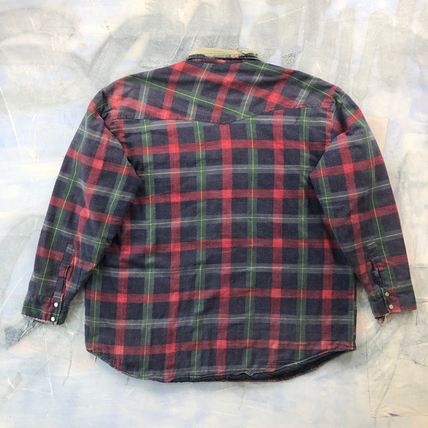 Kodiak Distressed Quilted Lined Button Flannel XXL