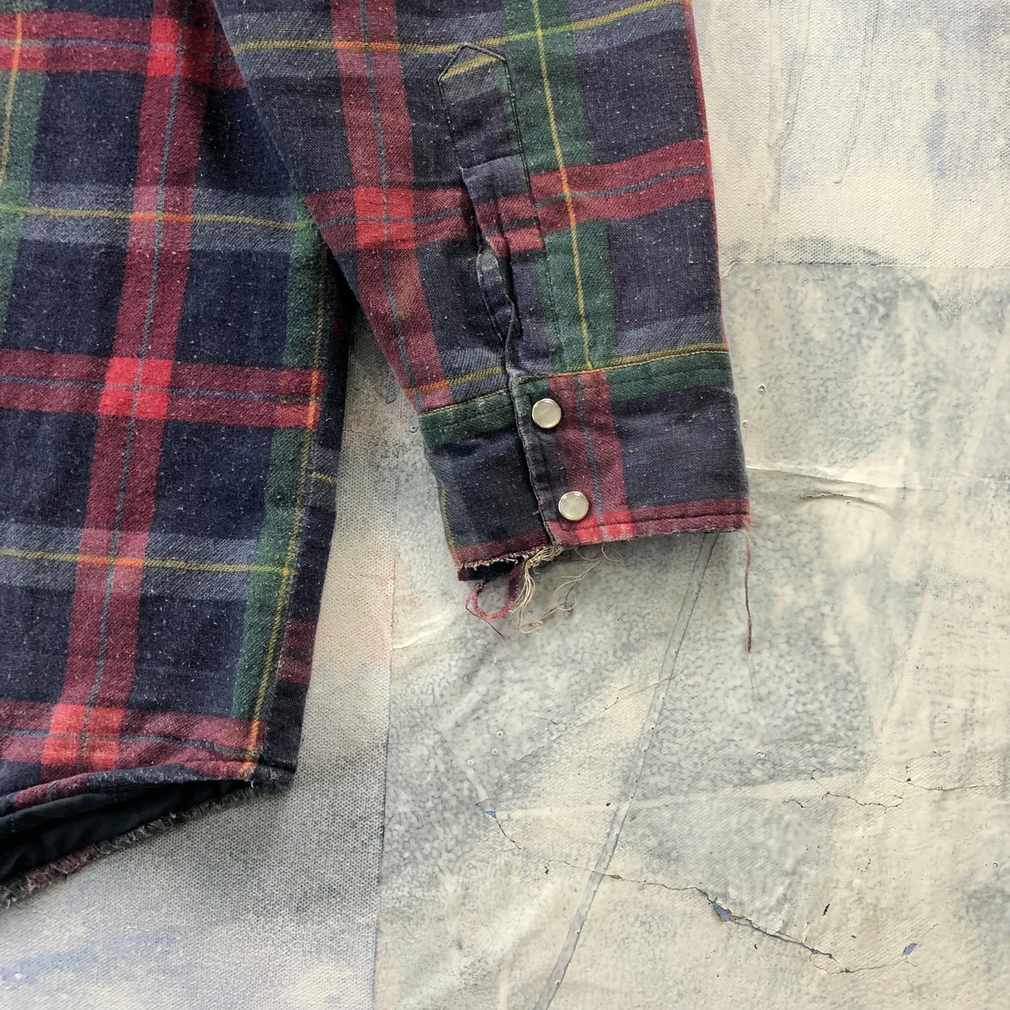 Kodiak Distressed Quilted Lined Button Flannel XXL