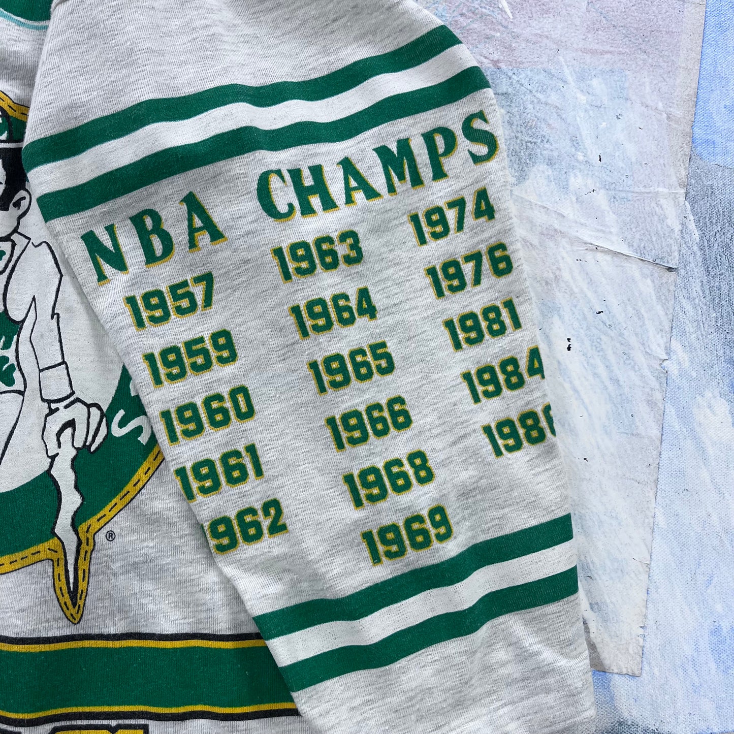 Vintage 90s USA NBA Boston Celtics Champions AOP T Shirt  XL