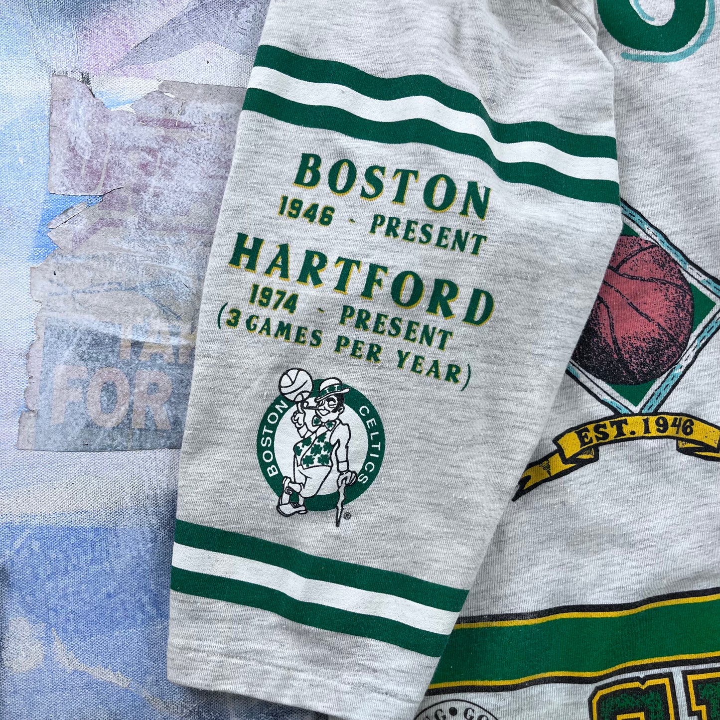 Vintage 90s USA NBA Boston Celtics Champions AOP T Shirt  XL
