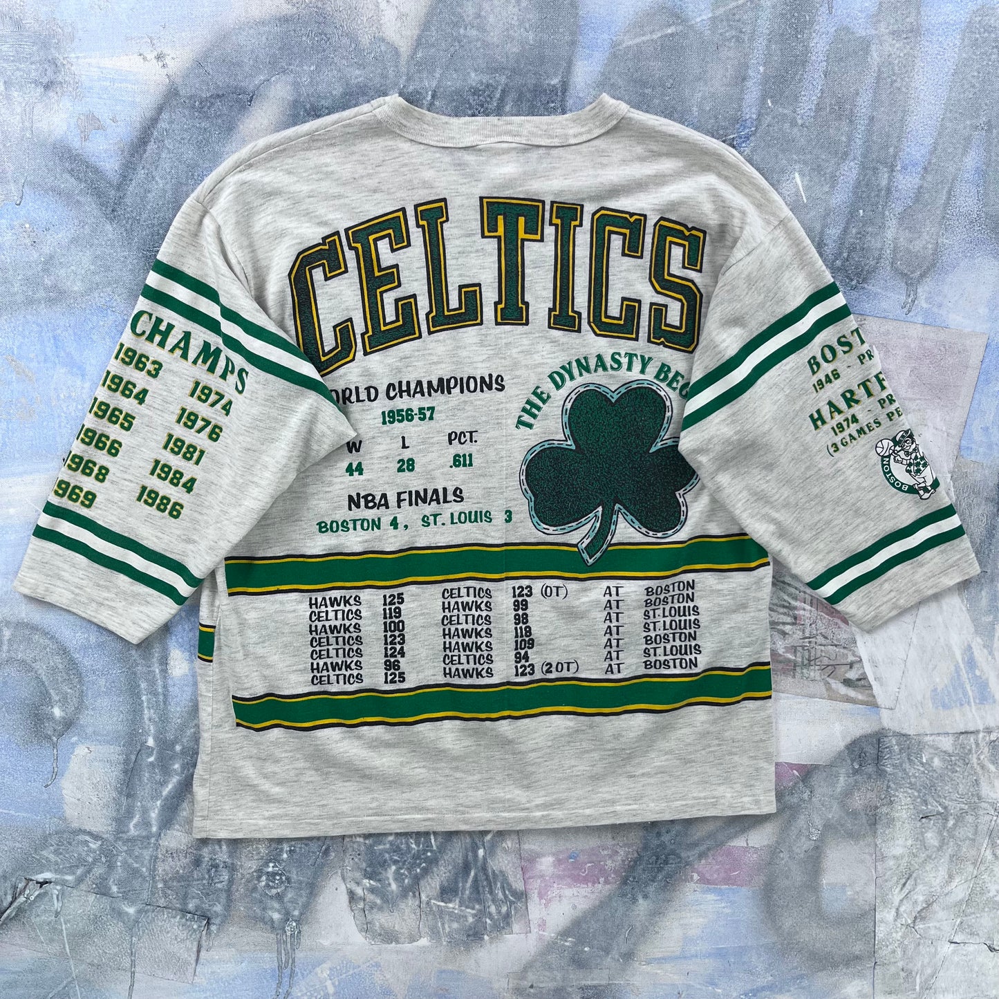Vintage 90s USA NBA Boston Celtics Champions AOP T Shirt  XL