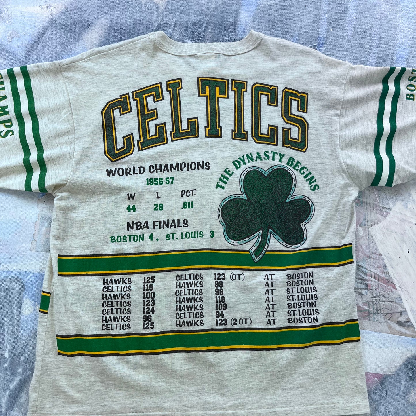 Vintage 90s USA NBA Boston Celtics Champions AOP T Shirt  XL