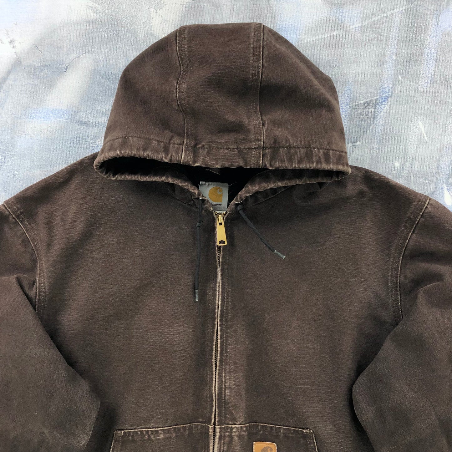 Vintage Carhartt J25 Thermal Lined Workwear Zip Hooded Jacket XL