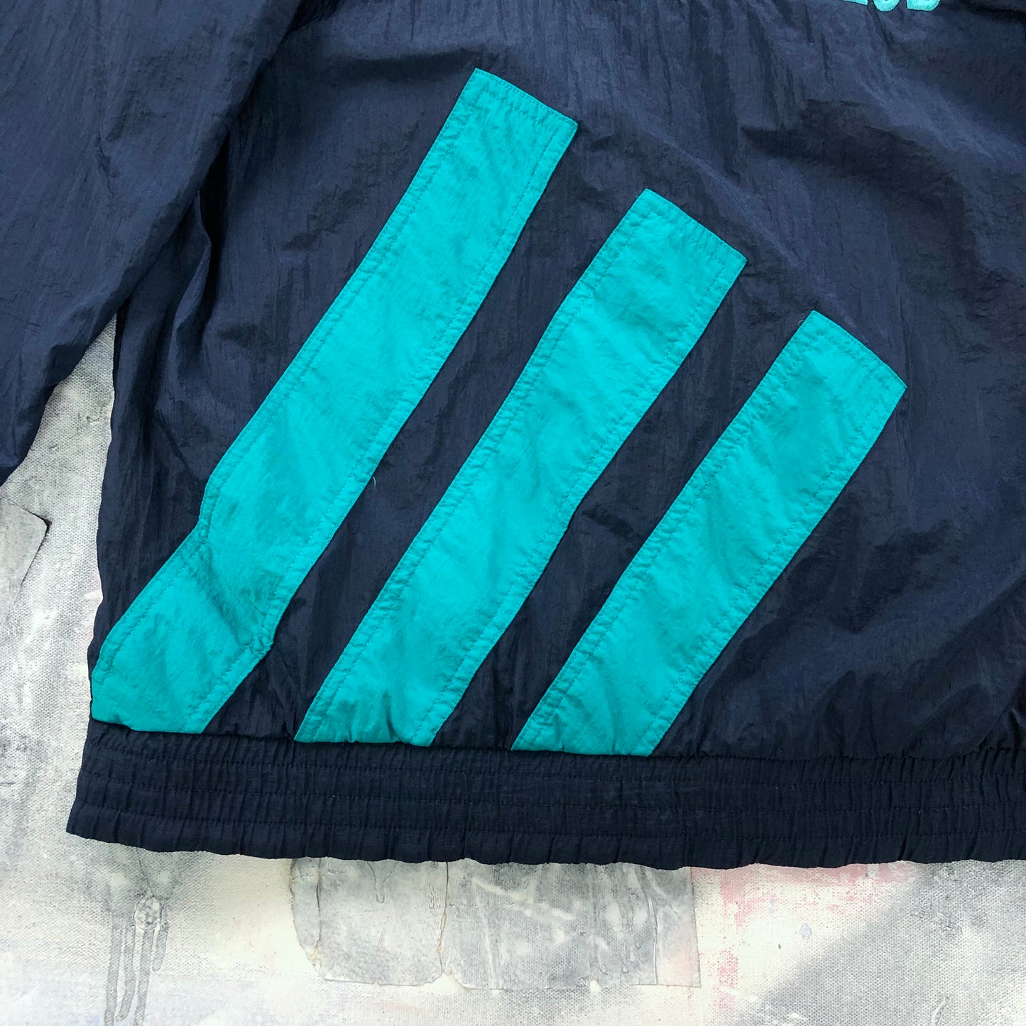 Vintage 90s Adidas Three Stripes Edmonton Wrestling Club Blanket Lined Windbreaker Zip Jacket M