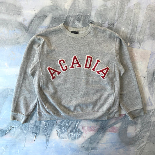 Vintage Acadia University Embroided Crewneck Sweatshirt XL