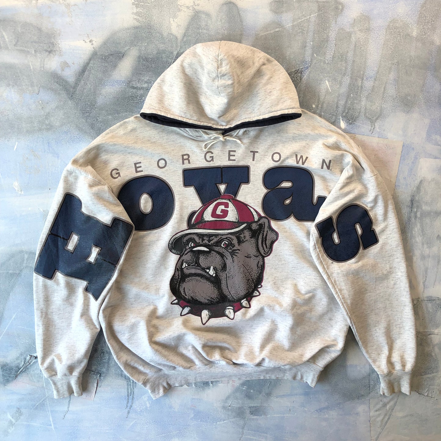 Vintage Georgetown University Hoyas Hoodie Sweatshirt XL