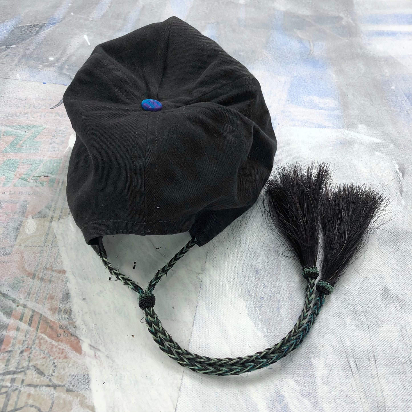 Vintage Bob Massey Southwestern Aztec Horsehair Snapback Rope Hat
