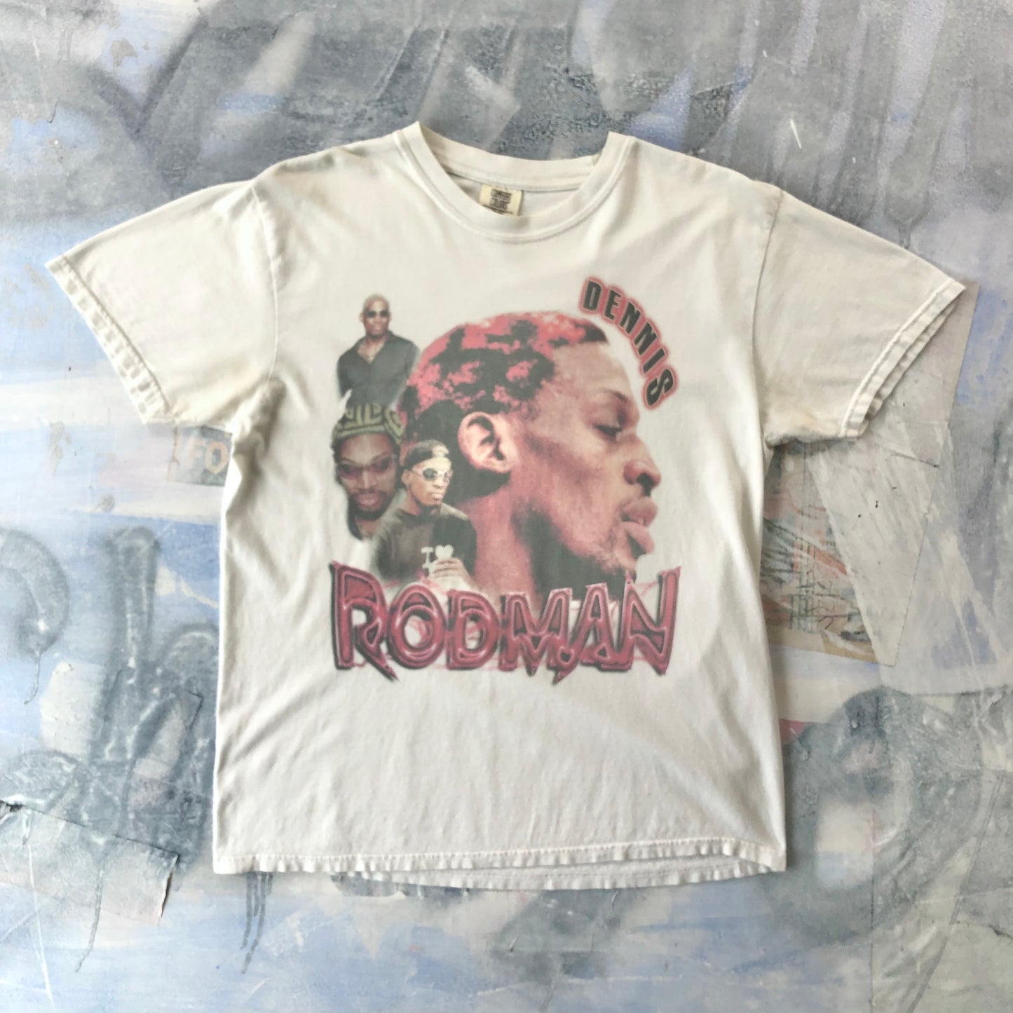 Vintatge Dennis Rodman Chicago Bulls T Shirt L