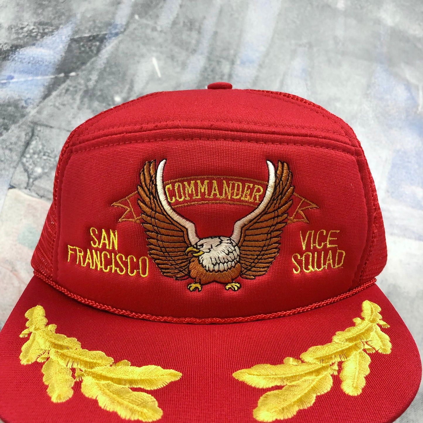 Vintage San Francisco Commander VIce Squad Eagle Trucker Snapback Hat