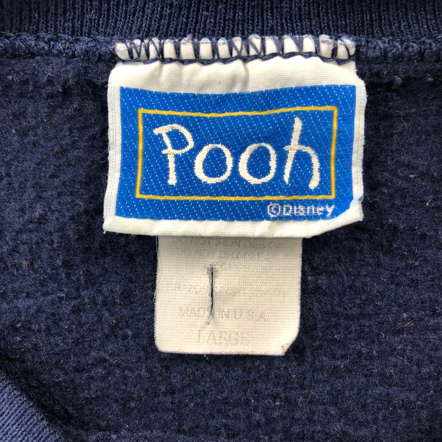 Disney Winnie The Pooh Retro USA Crewneck Sweatshirt L
