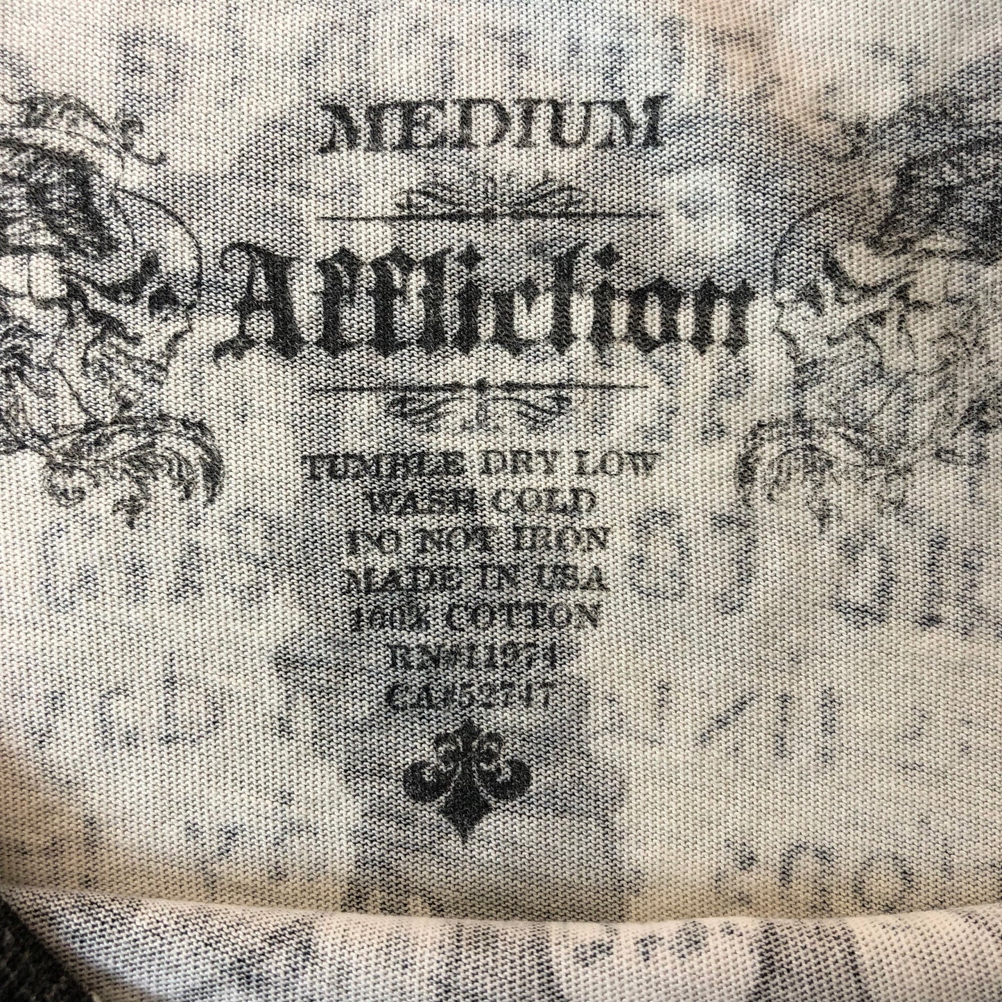 Vintage Affliction Skull Cross T Shirt M