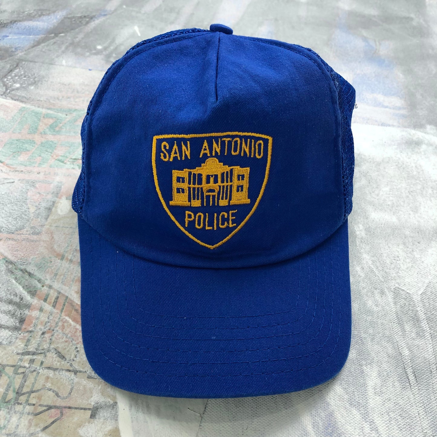 Vintage San Antonio Texas Police Trucker Snapback Hat