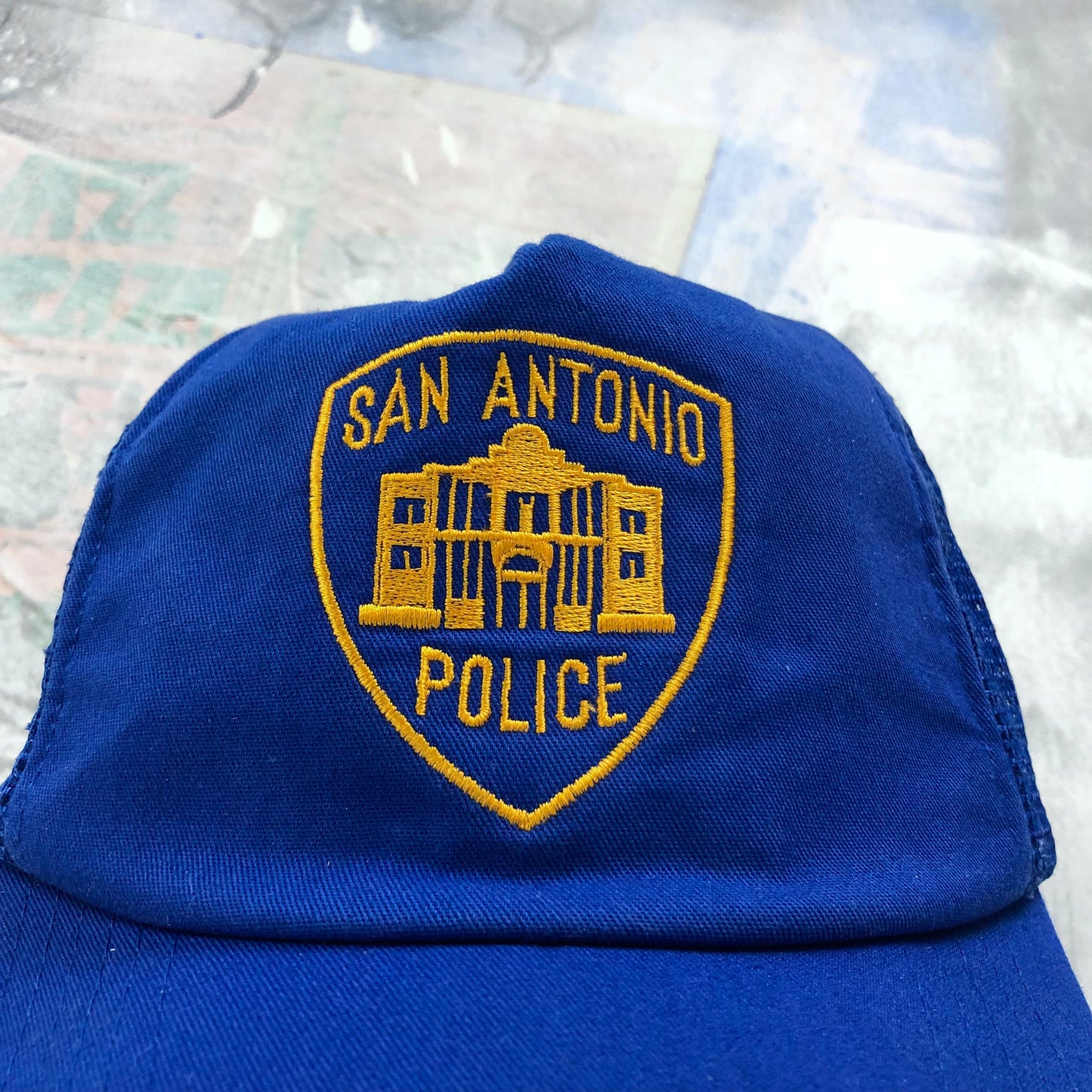 Vintage San Antonio Texas Police Trucker Snapback Hat