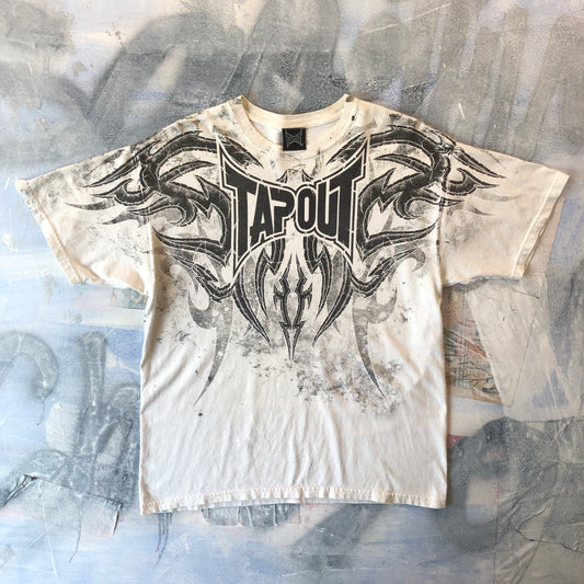 Vintage Y2K Tapout MMA Grunge T Shirt L