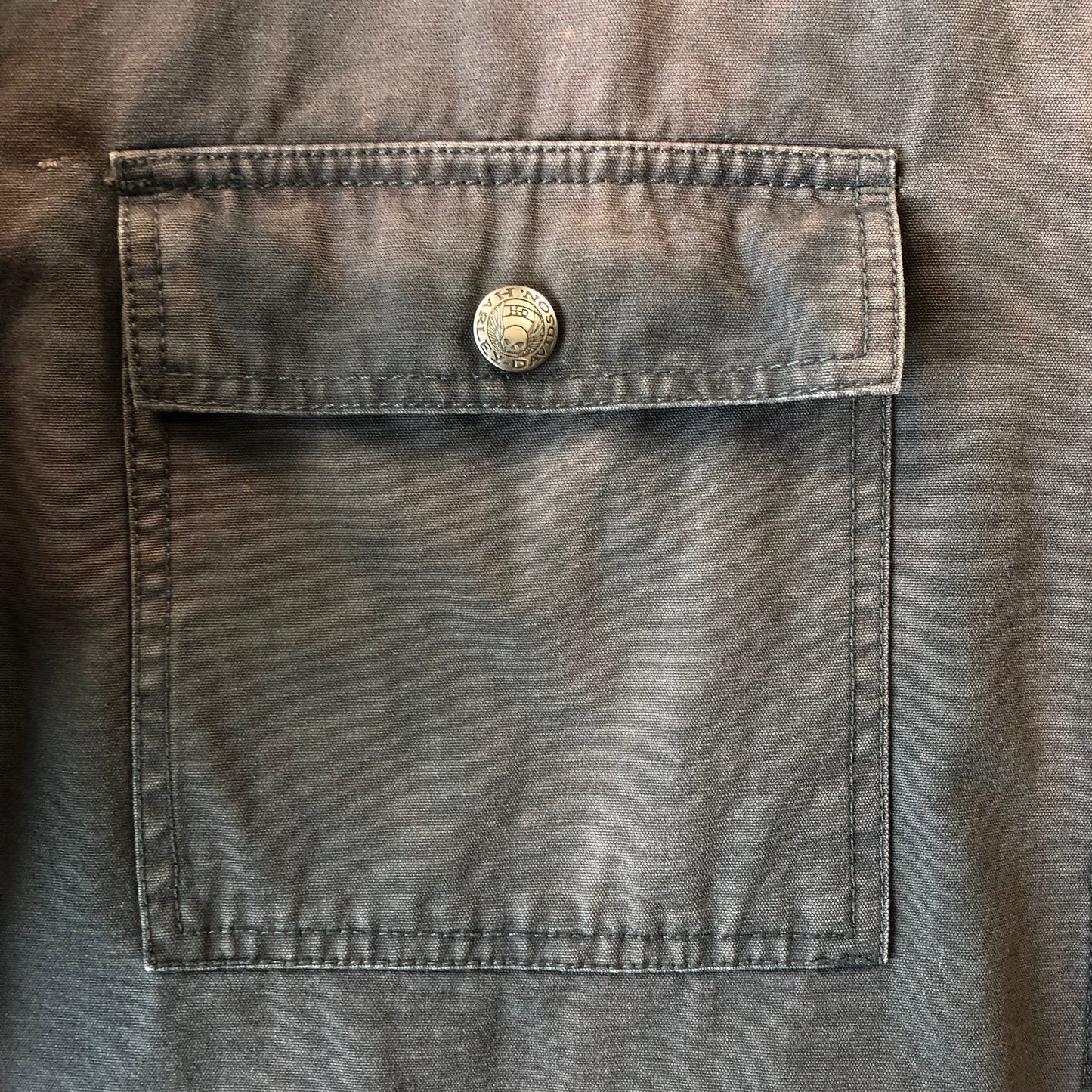 Vintage Harley Davidson Motorcycles Willie G Skull Blanket Lined Button Jacket XL